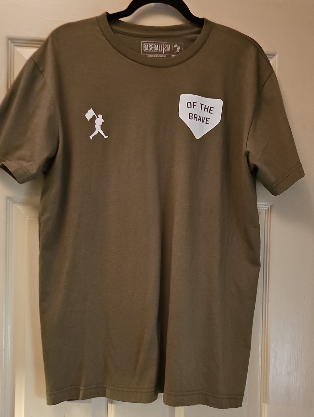 Mens 'Of The Brave' Olive Green Tee